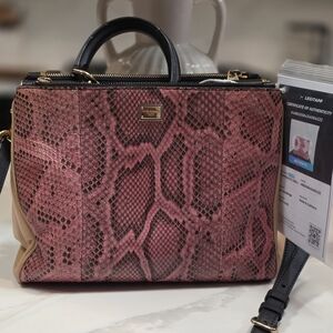 Dolce & Gabbana Miss Sicily top handle bag in pink snakeskin